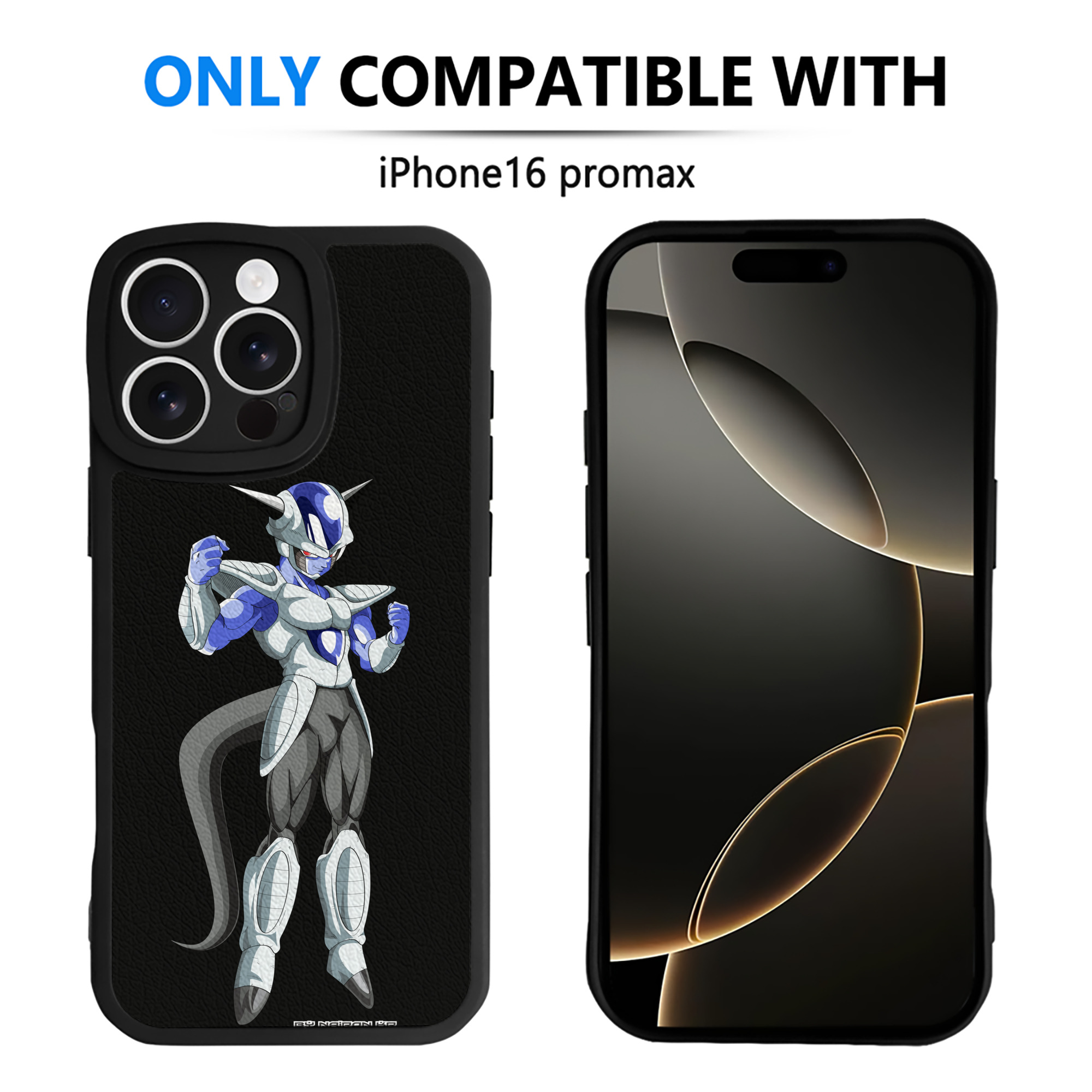 （画像用） ドラゴンボール フリーザ DRAGON BALL Frieza 【iPhone 16シリーズ対応】シリコンスマホケース（レザー調） 材質：シリコン